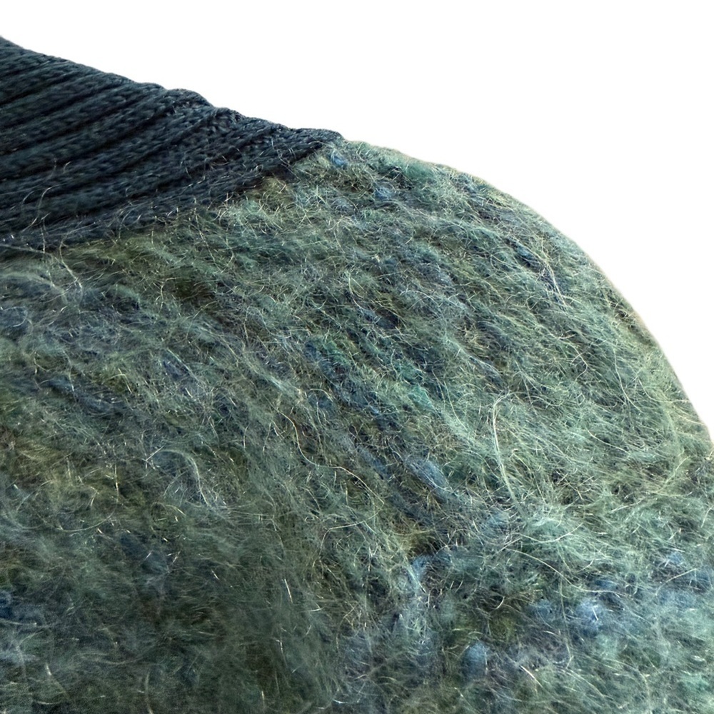 Vintage Pauline Faye Mohair Wool Cardigan Green Blue Size Large - Picture 6 of 9